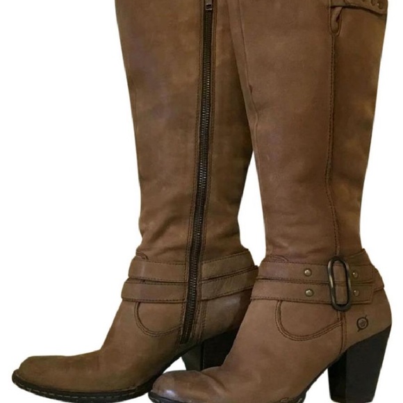 Born Shoes - BORN brown leather knee boots size 7.5